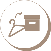 ハンガーをBOXに入れる